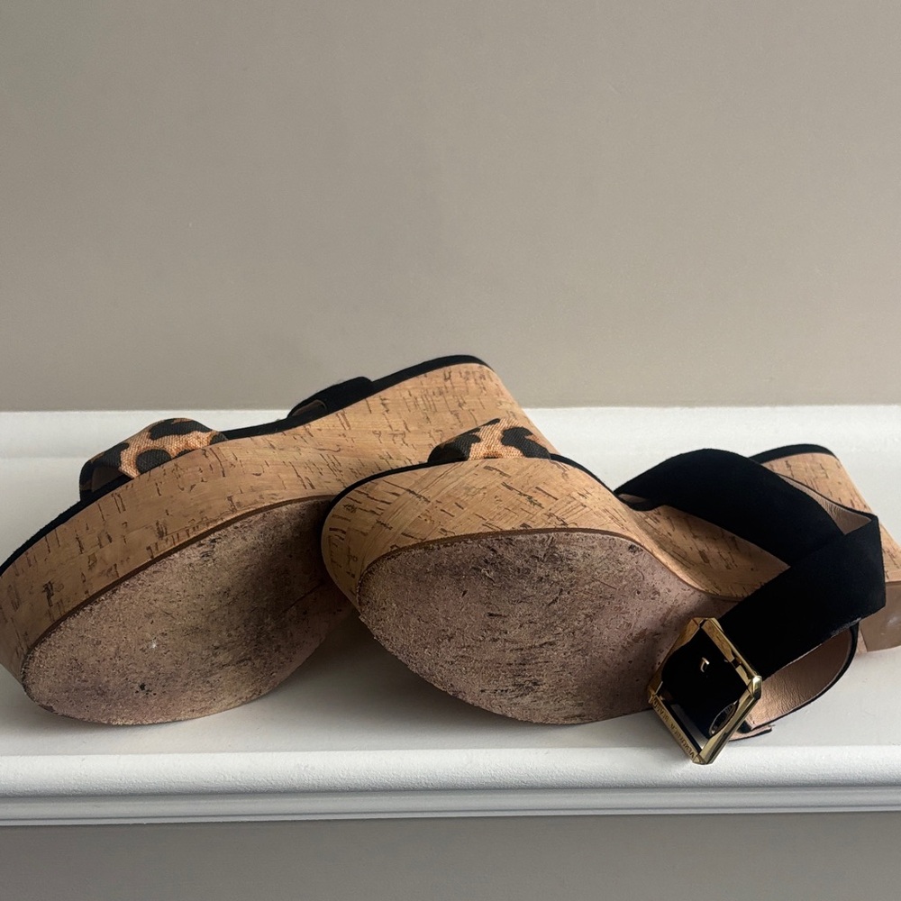 Veronica Beard Leopard Print Platform Sandals - image 5